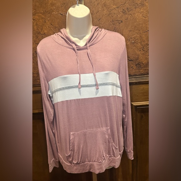 Pink Republic Tops - NWT SIZE M Pink Republic Pink and White Hoodie